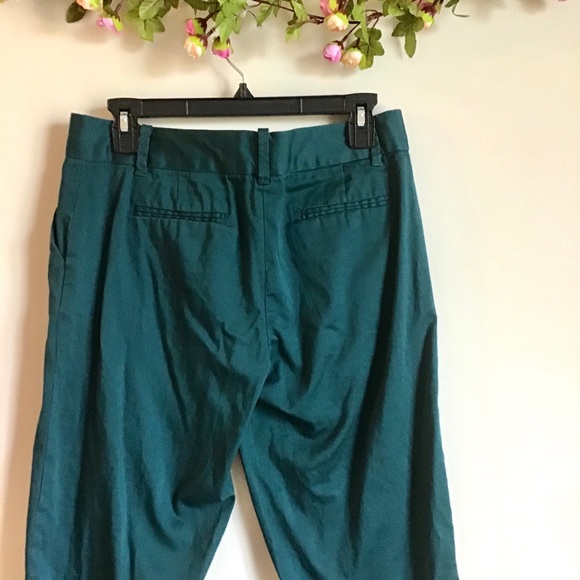 Max Studio Forest green crop/ankle pants sz 6 - Picture 5 of 5
